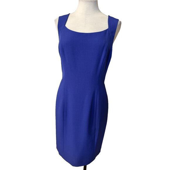 Kasper Separates Dress 10 Royal Purple Sleeveless Stretch Sheath Career Church - Picture 1 of 10